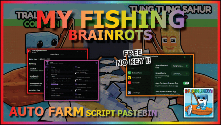 My Fishing Brainrots Script (Pulsar X Hub)